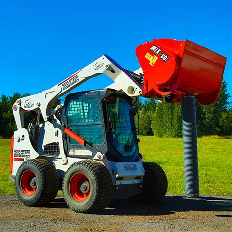 concrete mixer skid steer attachment|skid steer mounted concrete mixer.